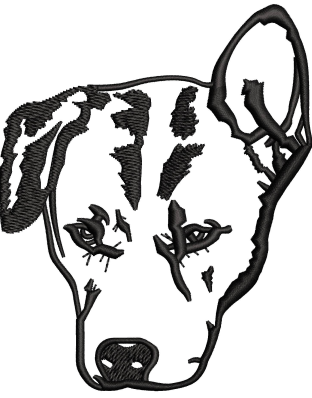 Dog Face Embroidery Design