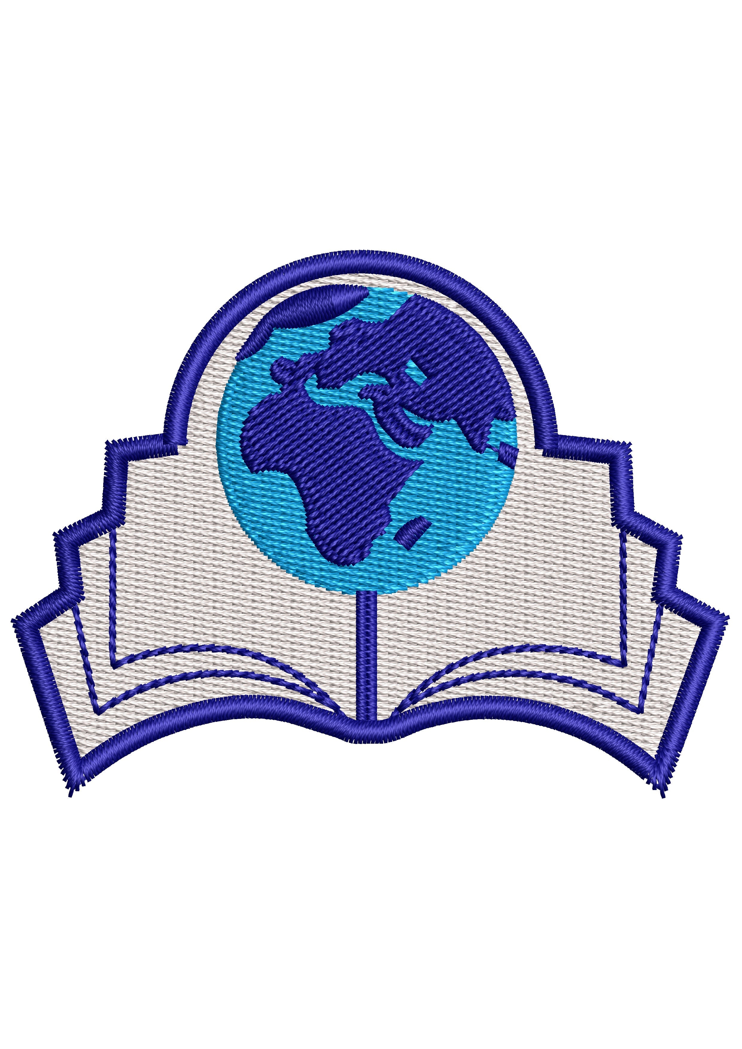 Knowlige World Embroidery Design
