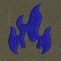 Blue Fire Embroidery Design