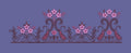 Pink Floral Paisley Border Embroidery Design