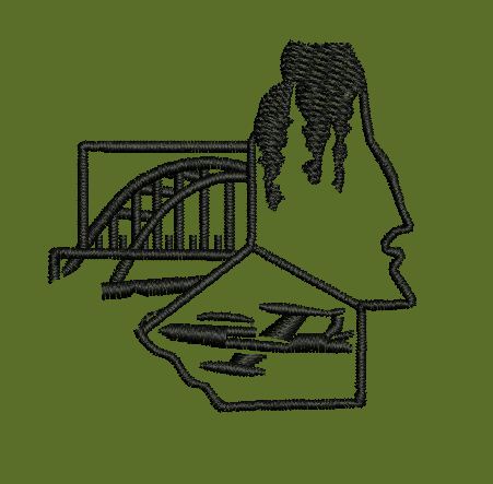 Skyline Bridge Assembly Embroidery Design