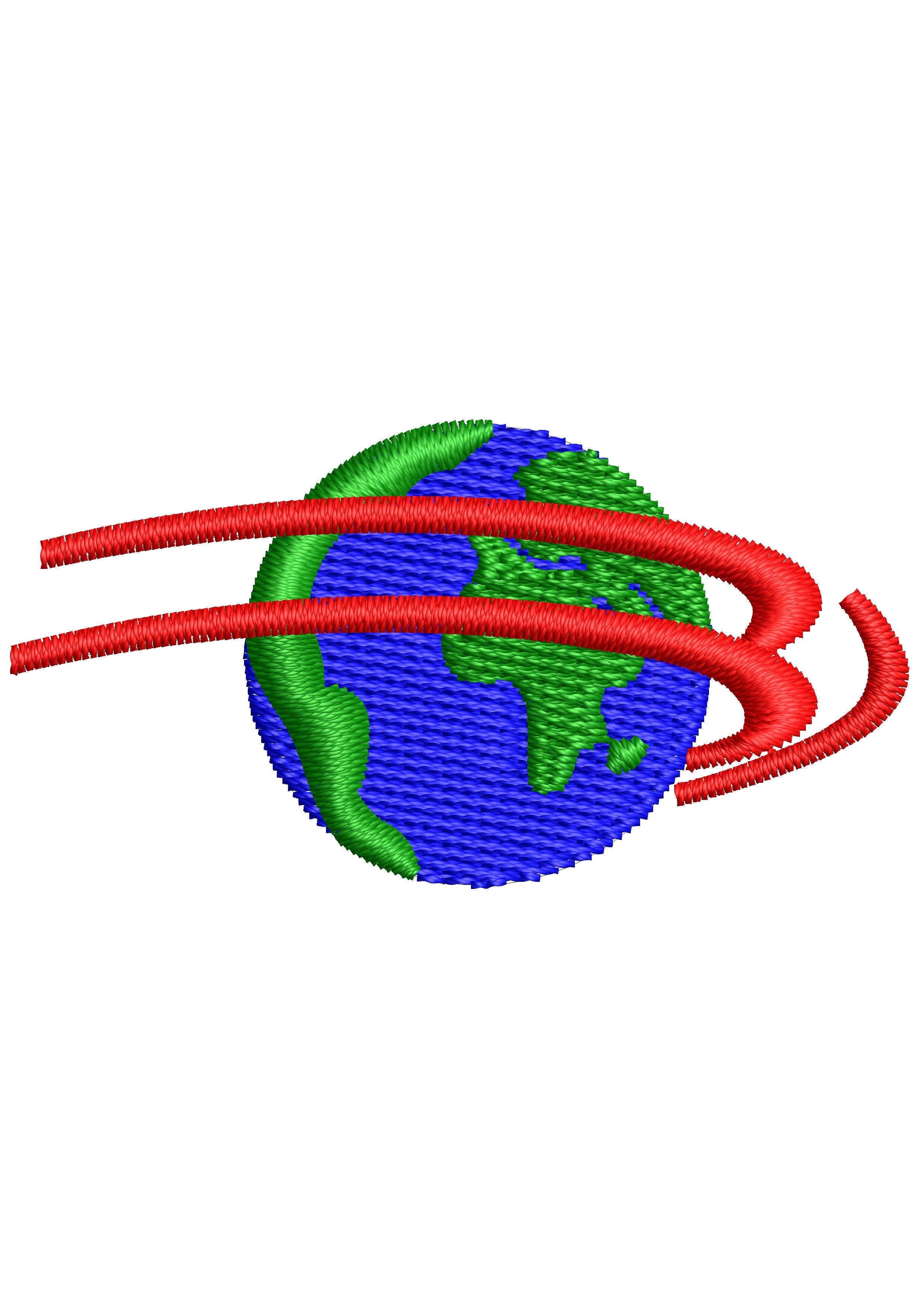 World Touer Embroidery Design