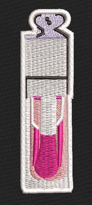 Folded Napkin White & Pink Embroidery Design