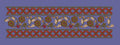 Intricate Floral Vine Border with Geometric Edging Embroidery Design