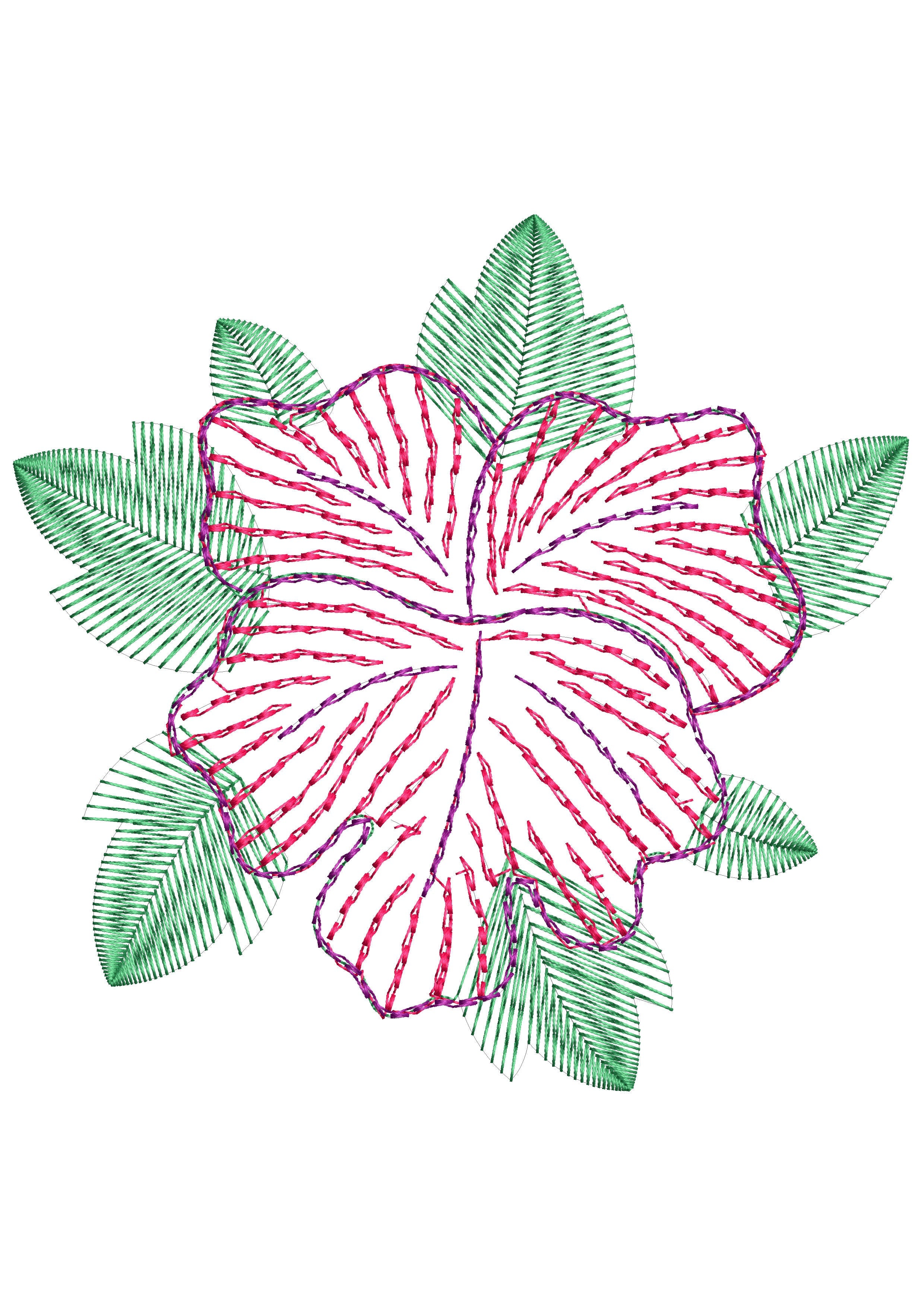Twin Sequin Flower Embroidery Design