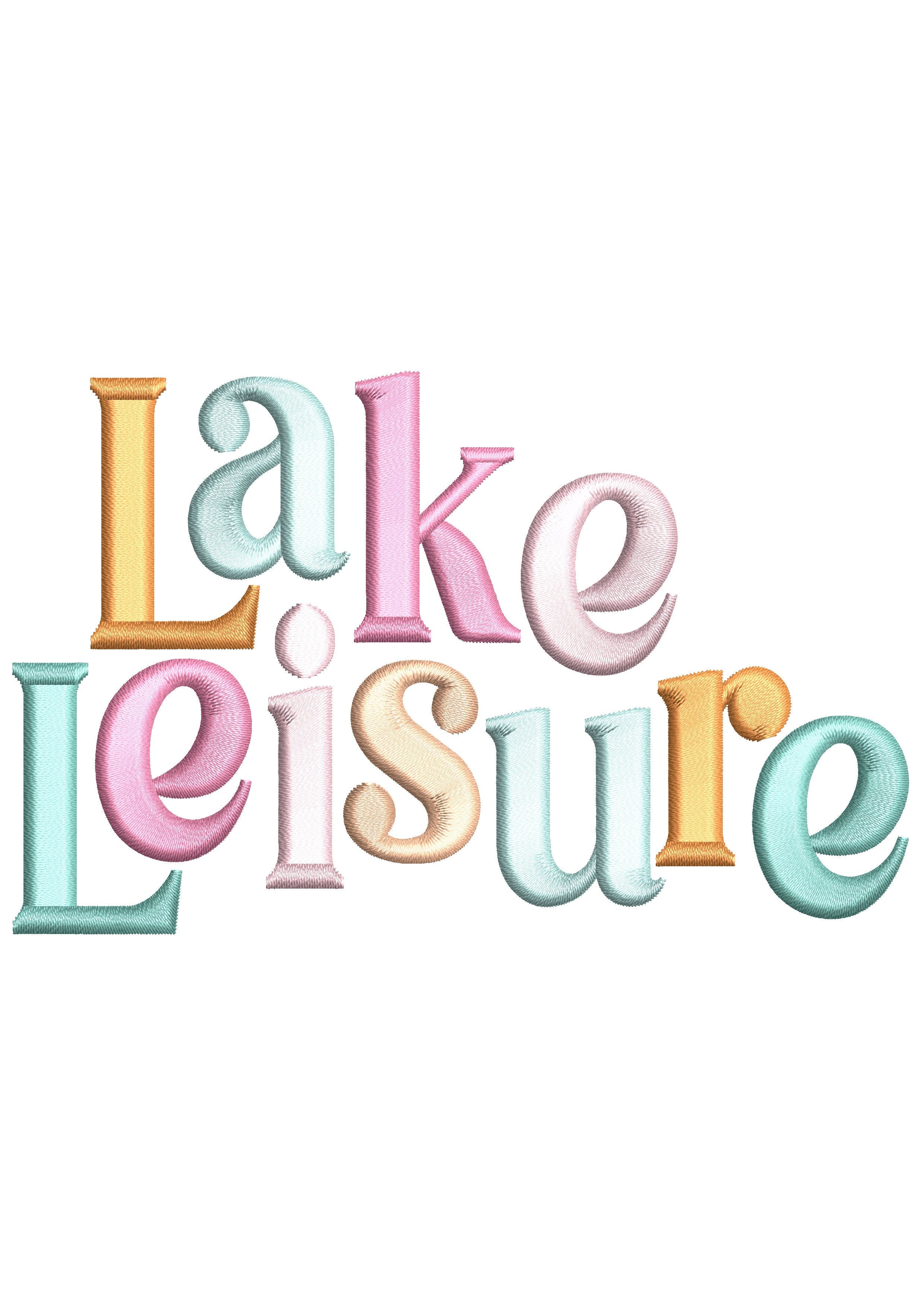 Lake Leisure Embroidery Design