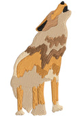 Wolf Alpha Embroidery Design