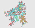 Flower Embroidery Design 877