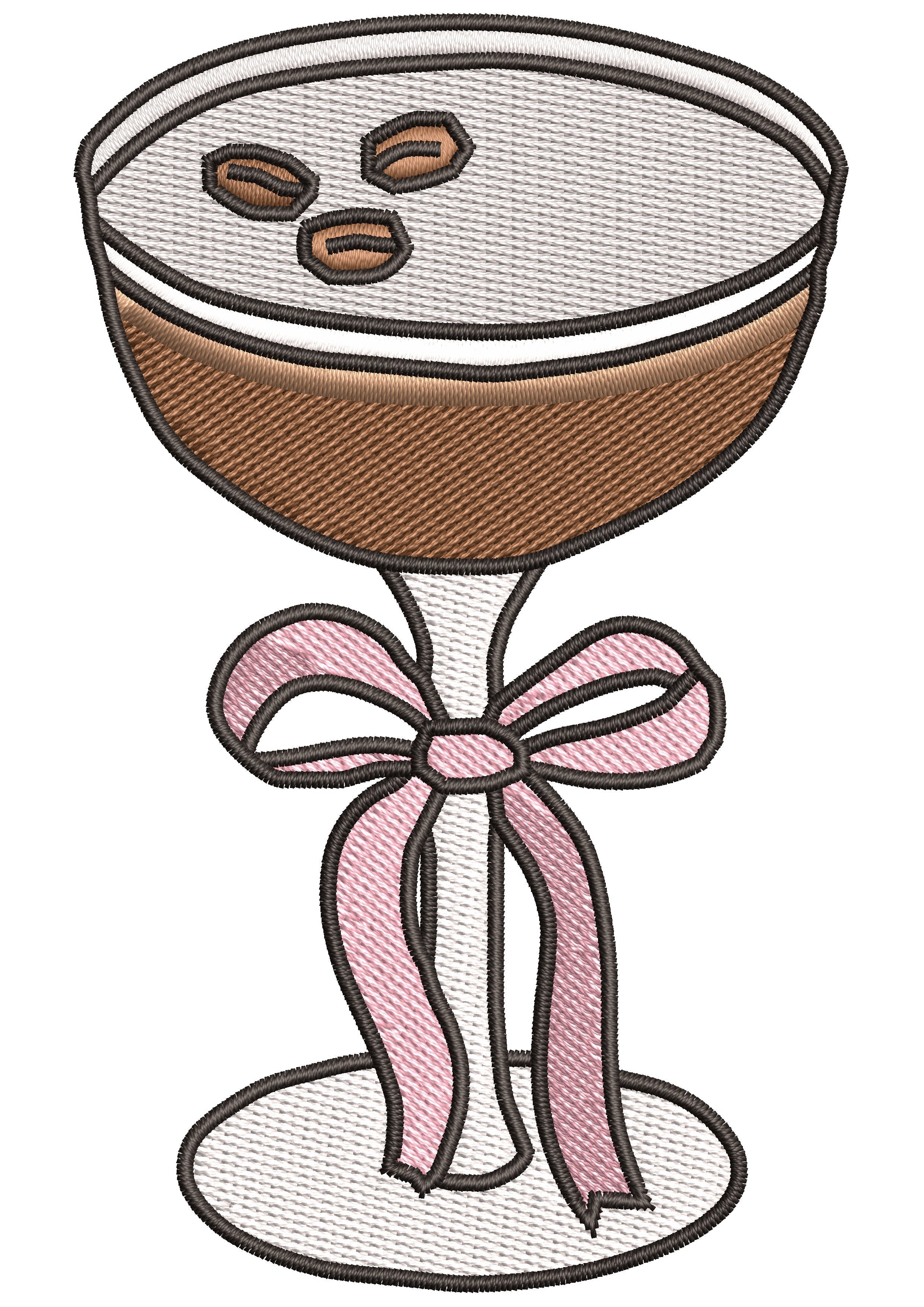 Healthy Drink Embroidery Design