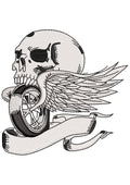 Alr Speed Skull Embroidery Design