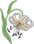 Flower Butterfly Embroidery Design