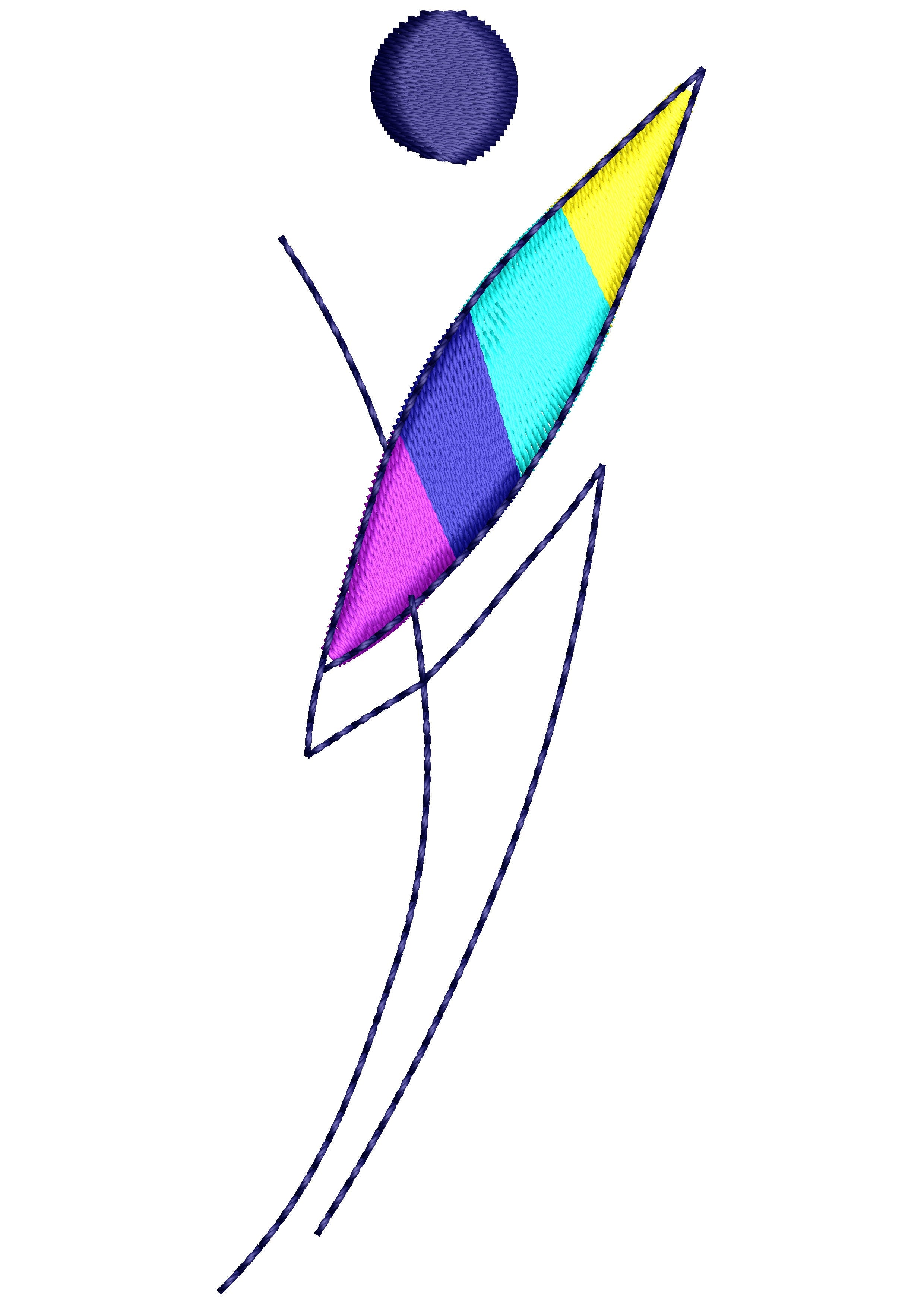Slim Lady Embroidery Design