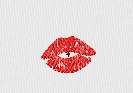 Lips Embroidery Design