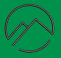 Mountain Icon Circular Embroidery Design