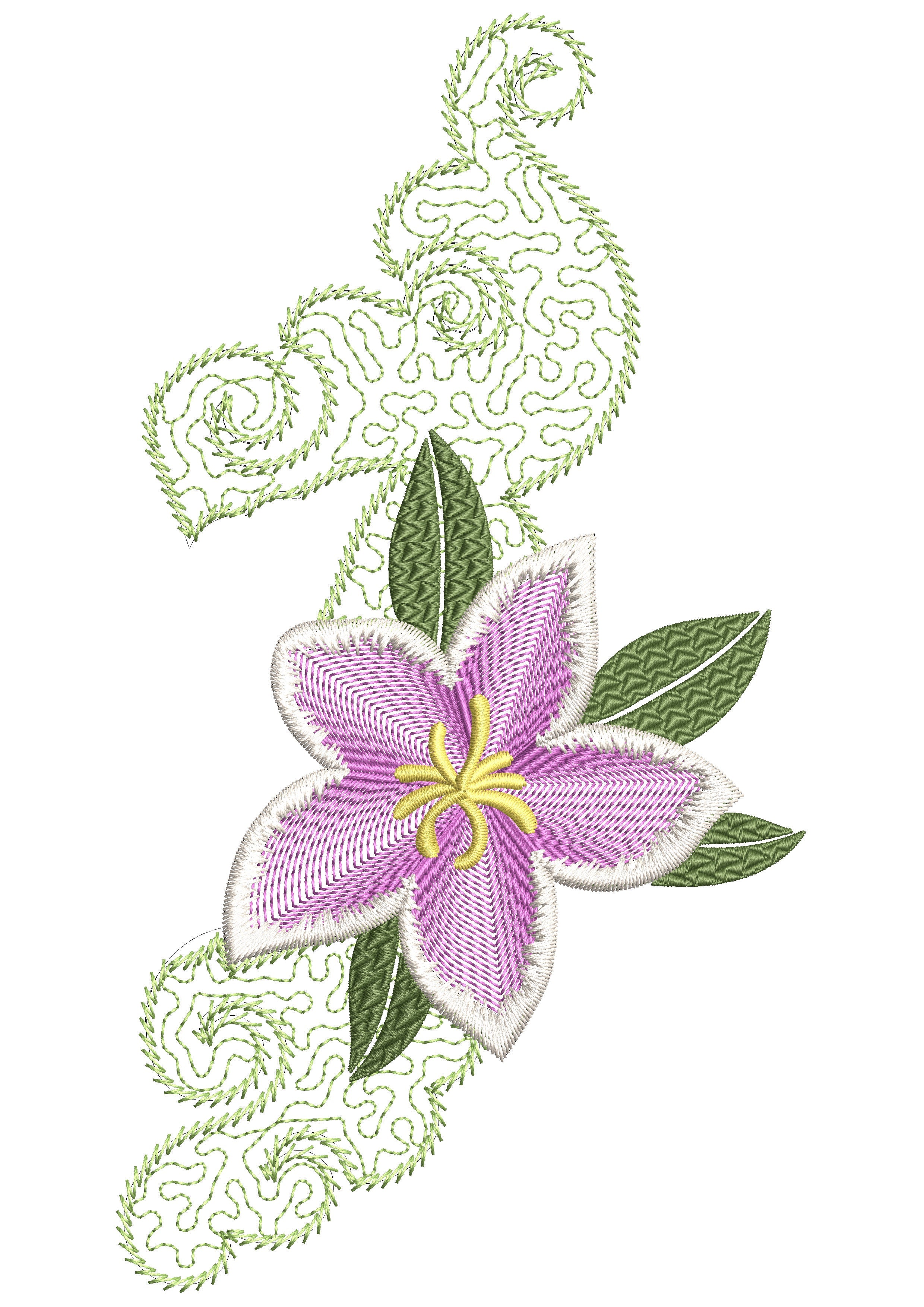 Lilly Embroidery Design