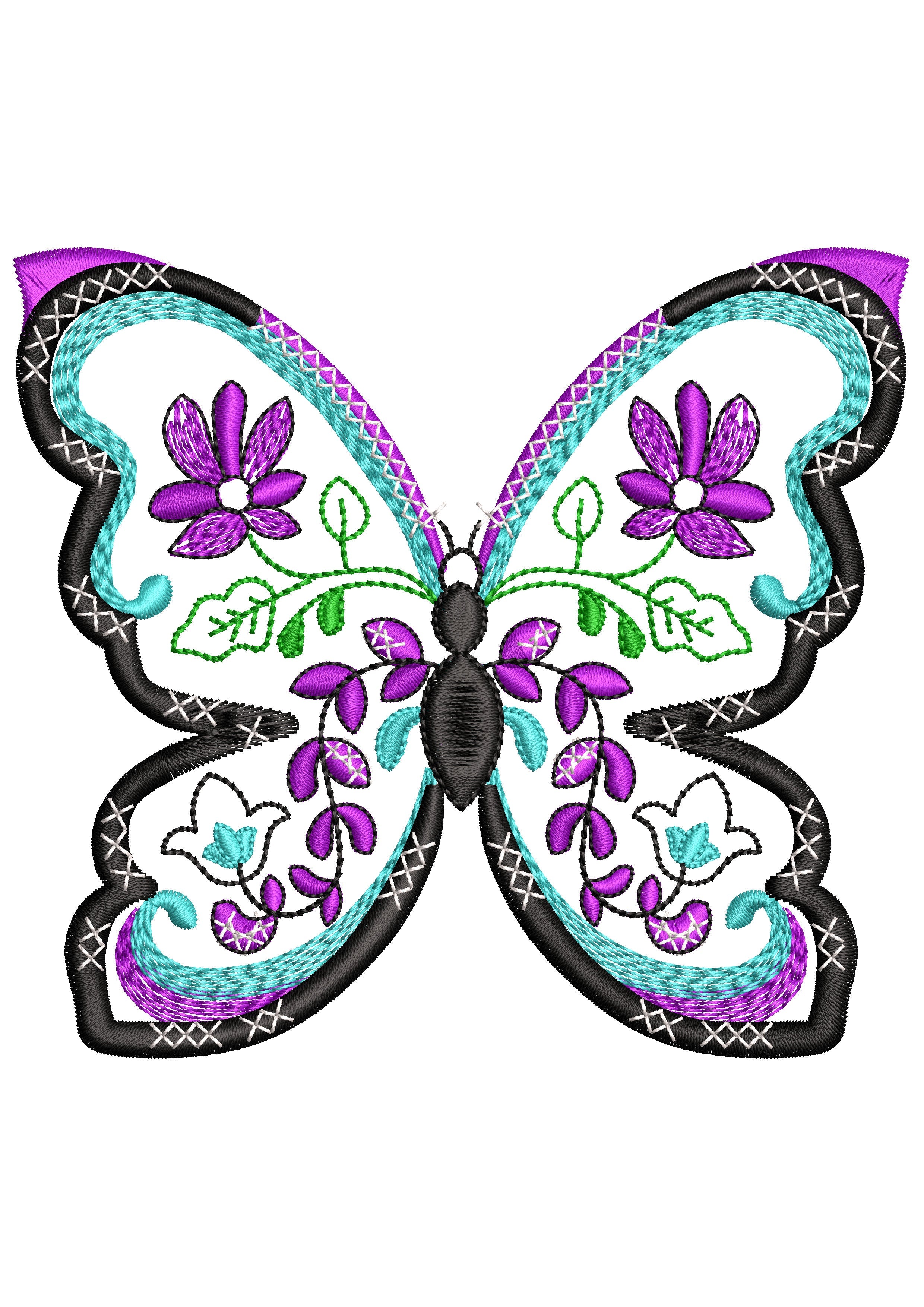 Butterfly Multi Embroidery Design