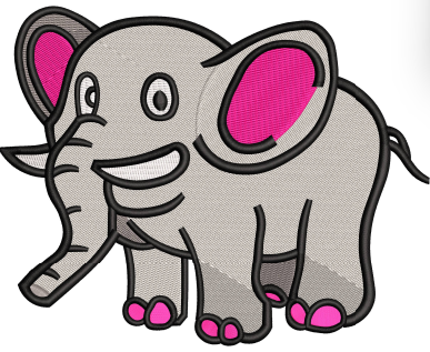 Elephant Embroidery Design