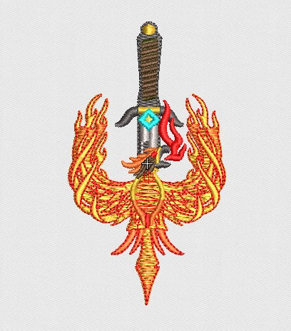 Phoenix Embroidery Design