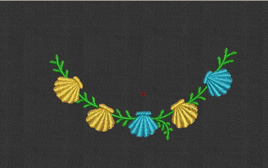 Shell Embroidery Design