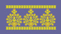 Floral Mandala Ornate Gold Decorative Border Embroidery Design