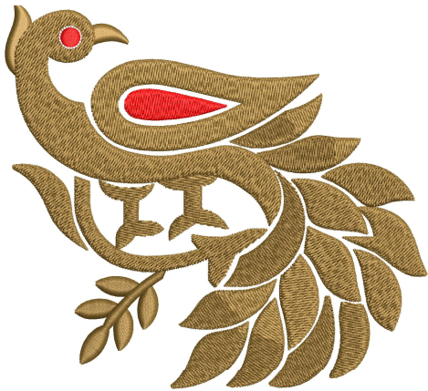 Peacock Embroidery Design
