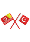 Cross Flags Embroidery Design