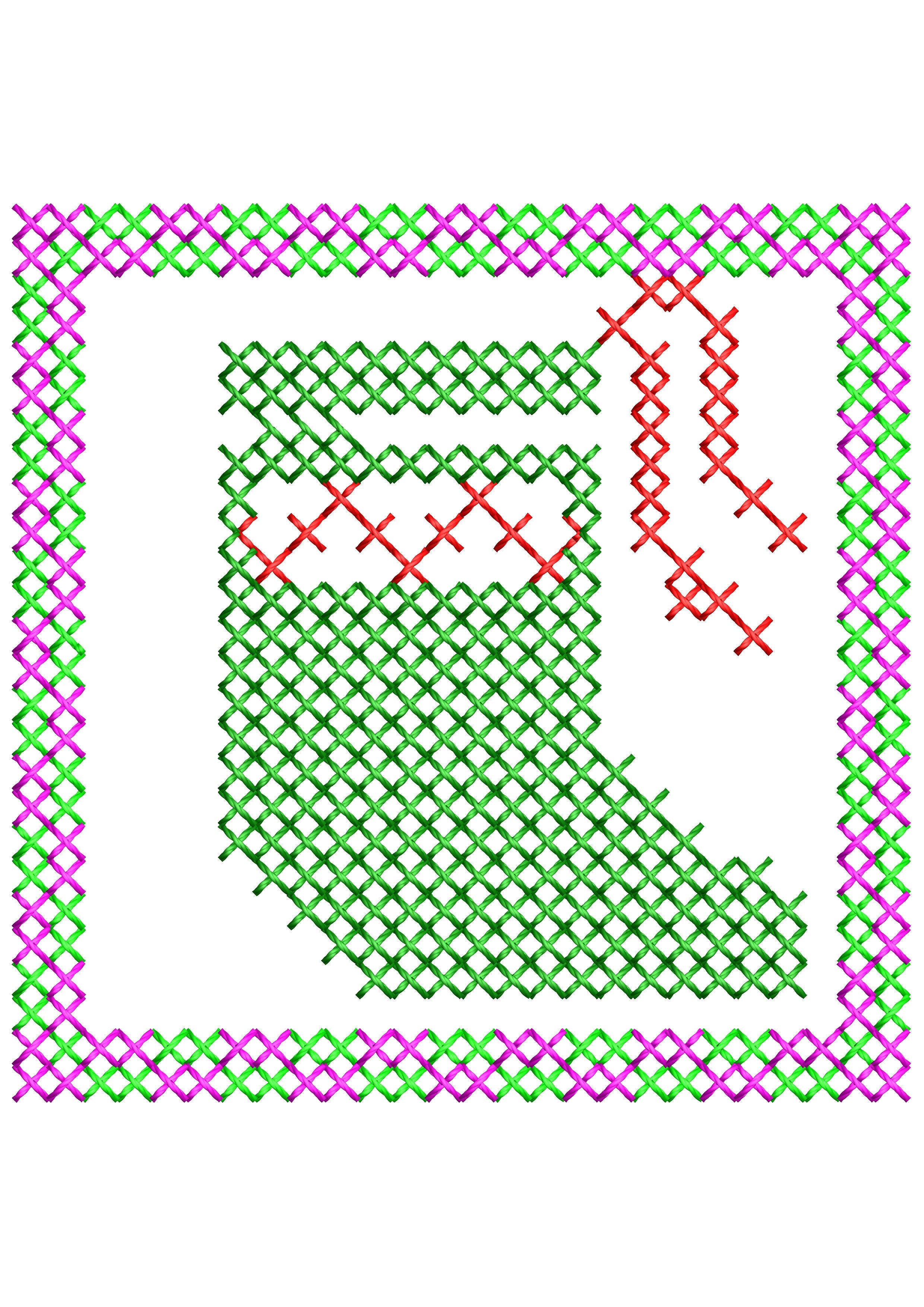 Stoking Crosstitch Embroidery Design
