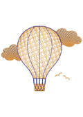 Fire Balloon Embroidery Design
