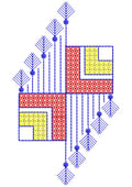 Geometric Cross Stitch Art Embroidery Design