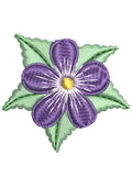 Blue Flower Embroidery Design