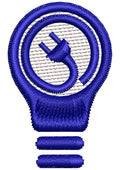 Plug Light Sign Embroidery Design