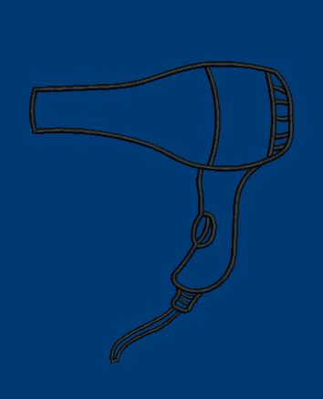Hair Dryer Embroidery Design
