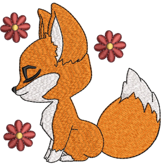 Fox Embroidery Design