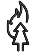 House Fire Embroidery Design