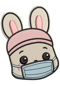 Mask Cartoon Head Embroidery Design
