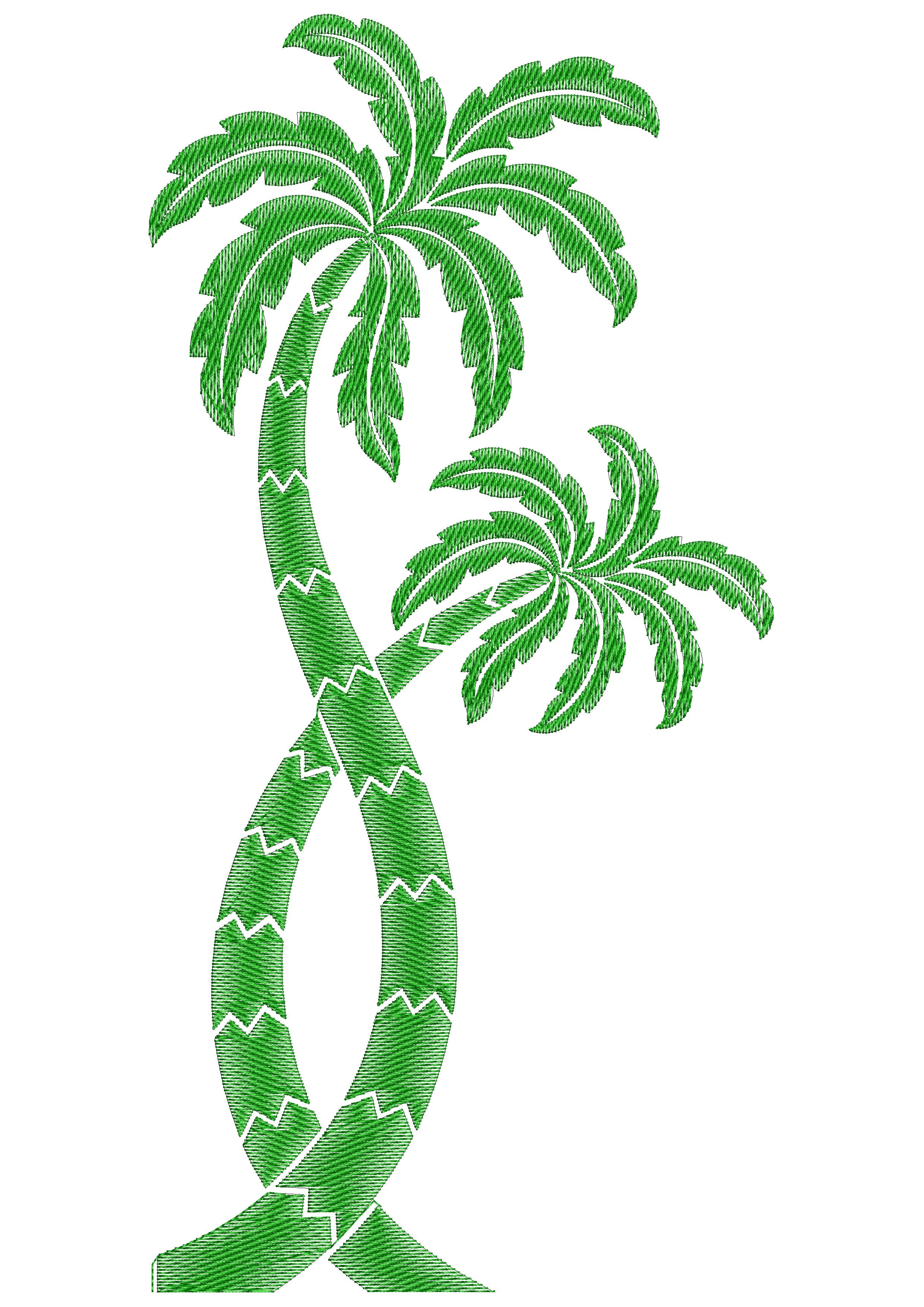 Coco Nut Tree Embroidery Design