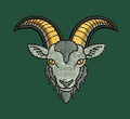 Goat Head Embroidery Design