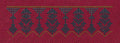 Geometric Buta Border Maroon & Navy Embroidery Design