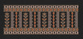 Floral Border Orange Vertical Flowers Embroidery Design