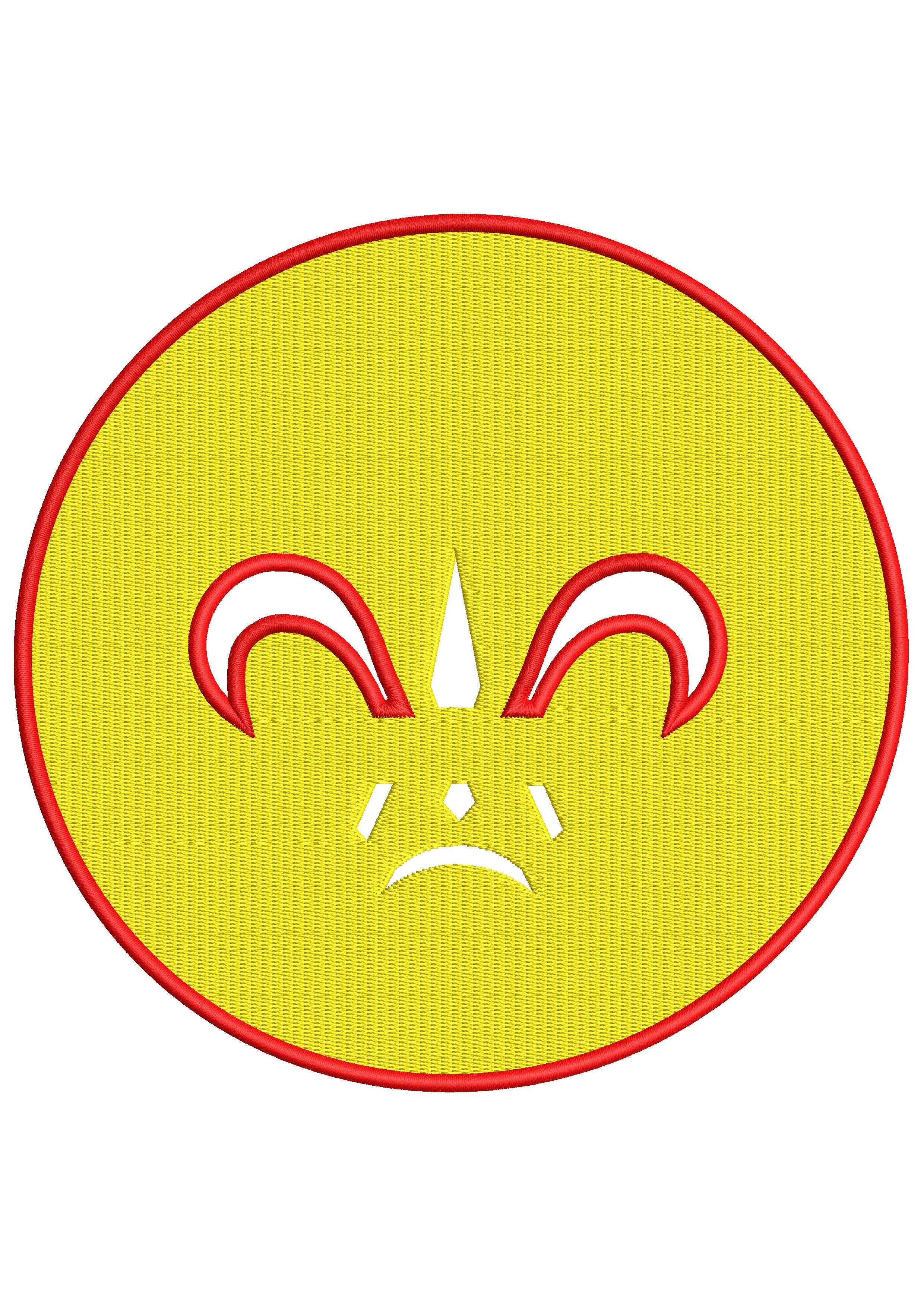 Cry Emoji Embroidery Design