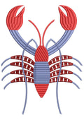 Ocean Crab Embroidery Design
