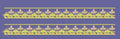 Geometric Leaf Pink and Gold Trim Embroidery Design