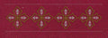 Floral Jacquard Border Star With Red Background Embroidery Design
