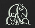 Pet Circle White Embroidery Design