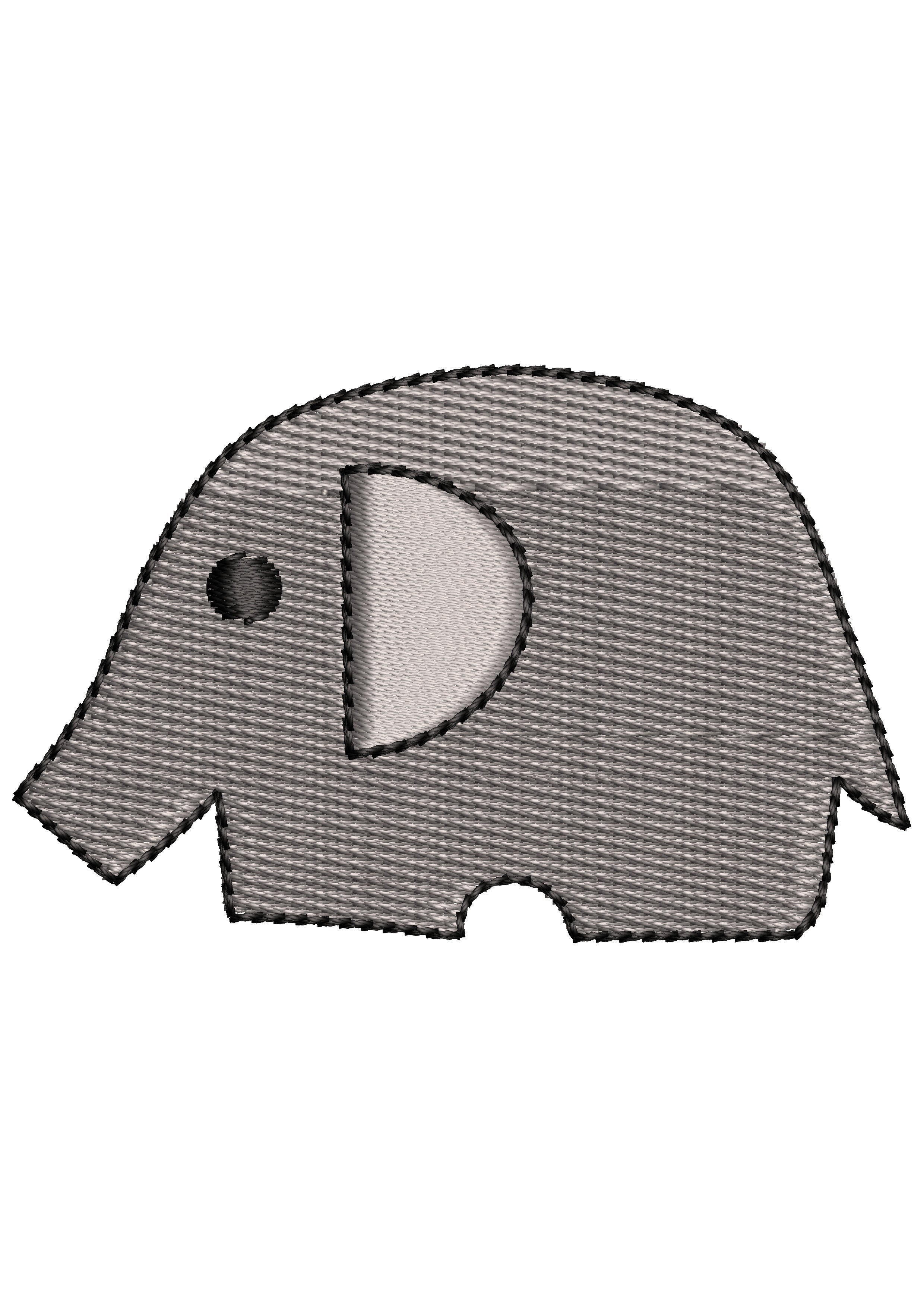Baby Elephant Embroidery Design