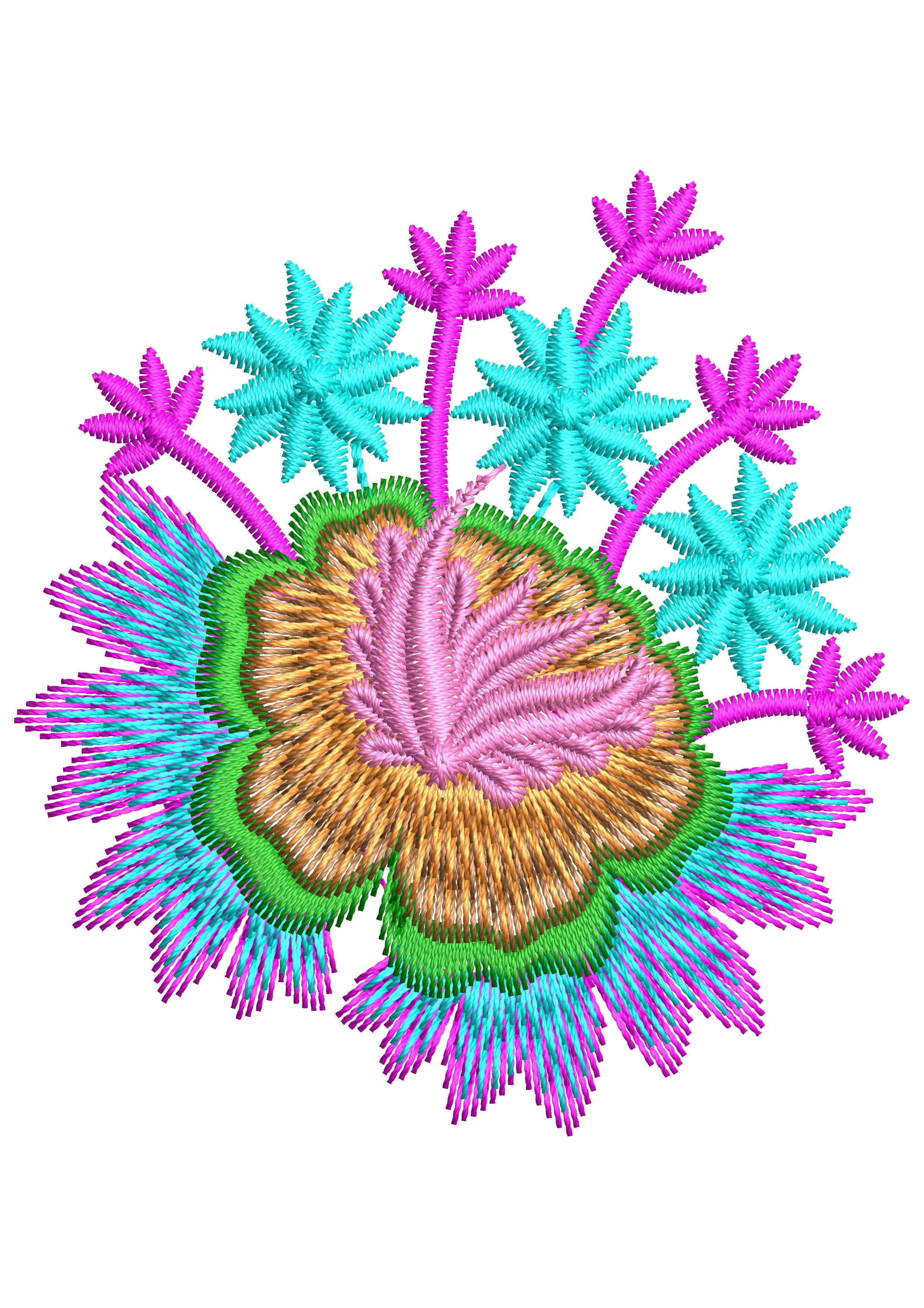 Star Hight Embroidery Design