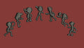 Figures in Motion Embroidery Design