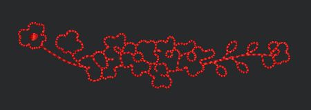 Red Flowers Embroidery Design