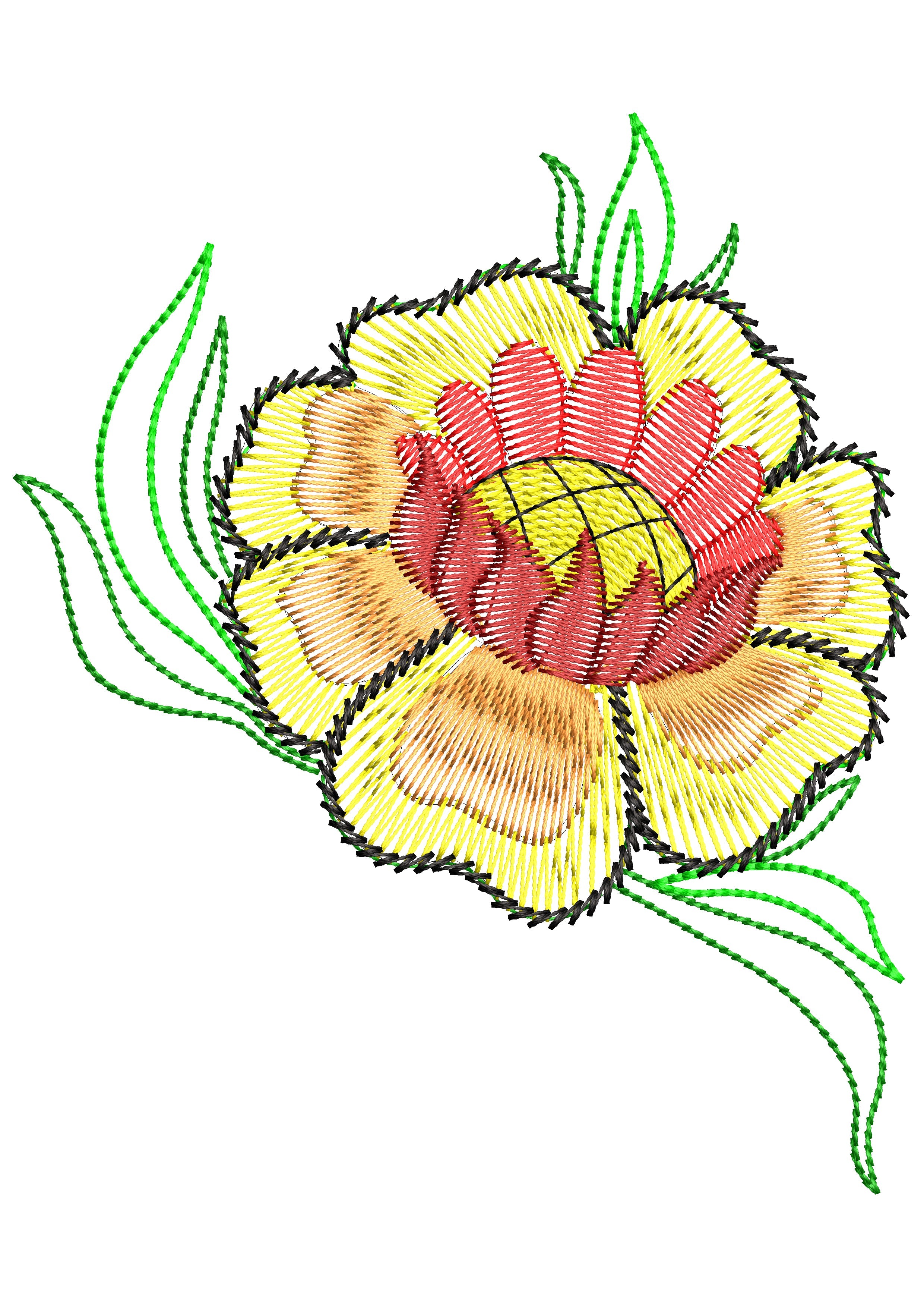 Flower Craft Embroidery Design