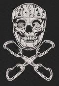 Human Skull Helmet Embroidery Design